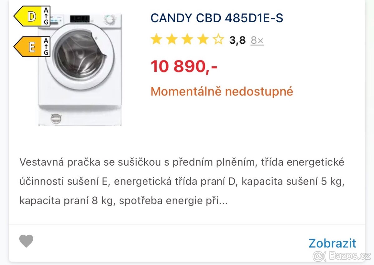 Nová Candy pračka se sušičkou - 6