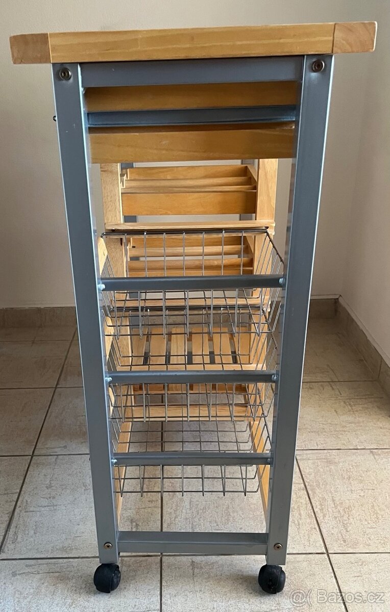 Servírovací stolek přírodní - 6