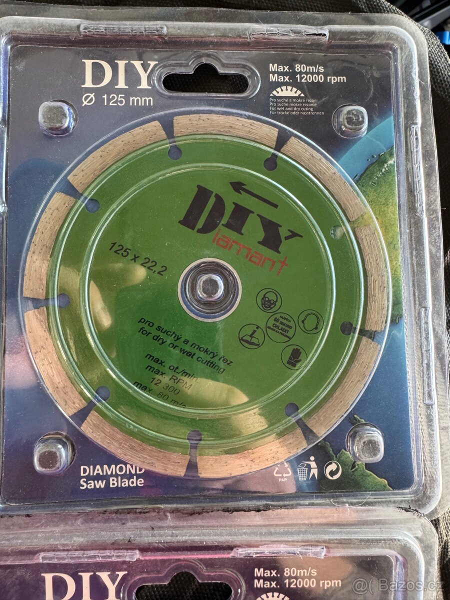 Prodám diamantové kotouče 125 mm - 6