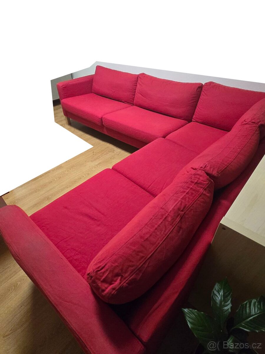 Rohová sedací souprava Karlstad se dvěma potahy - 6