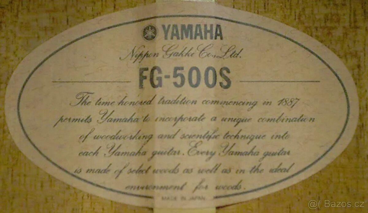 WESTERNOVÁ KYTARA YAMAHA FG 500S - 1980 - 6
