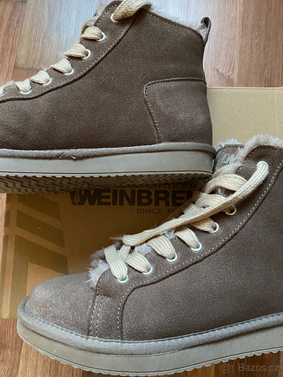 Pánské zimní kožené boty Weinbrenner s kožichem - č. 44 - 6