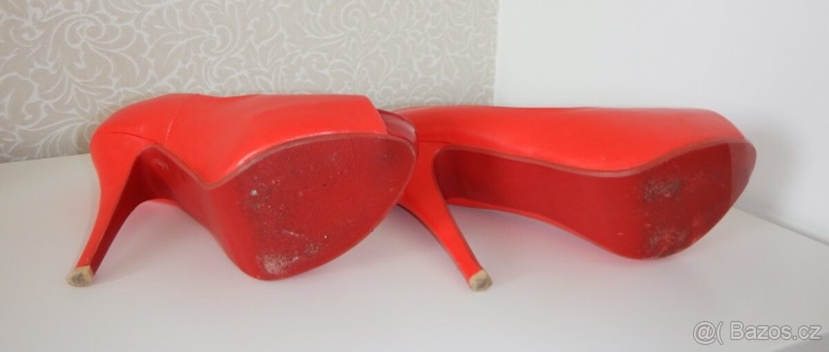 Červené lodičky na platformě, vel. 38 - 6