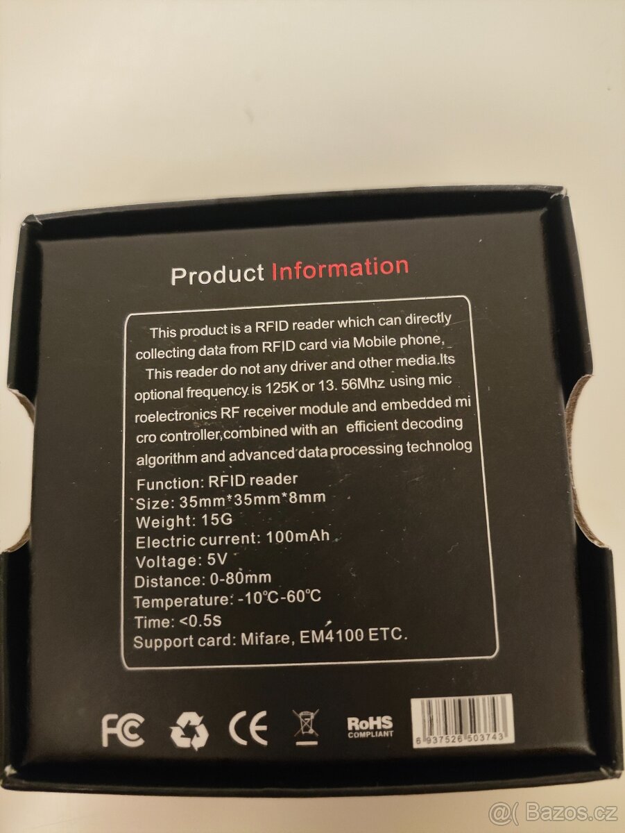 #204 RFID čítačka pre mobil (Android) – 13.56 MHz - 6