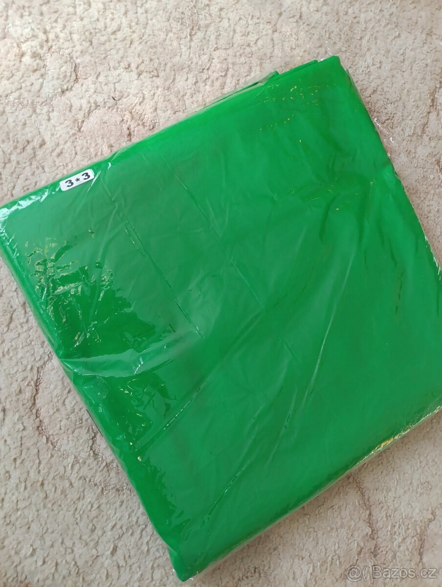 Zelené fotopozadí 3 x 3 m + podpěrný systém 3 m - 6