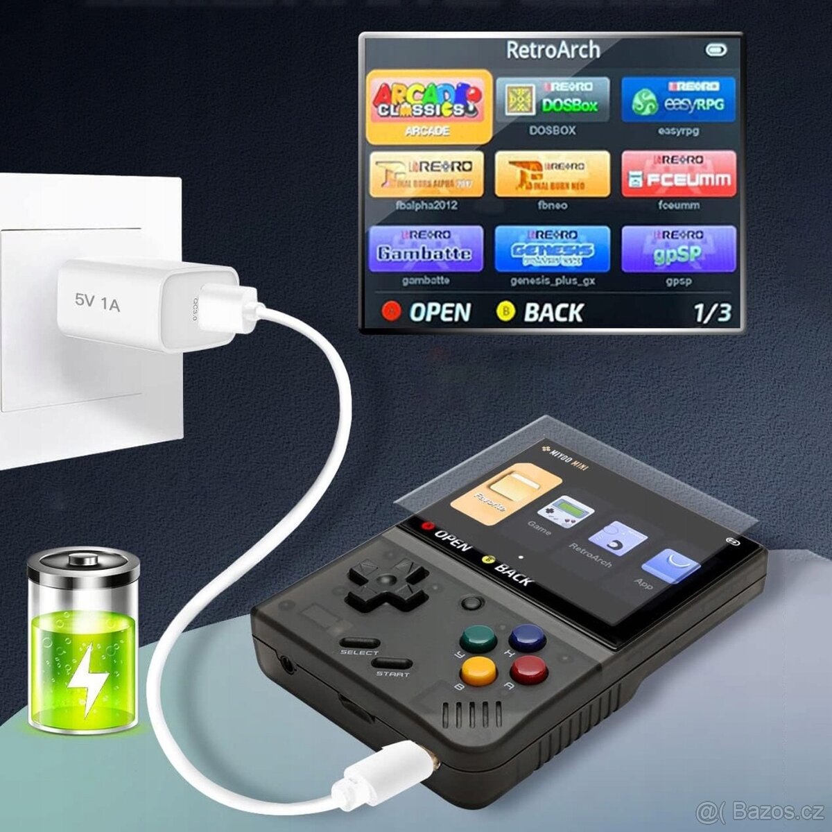 MIYOO MINI PLUS Nová herní konzole 64 gb bílá (Praha) - 6