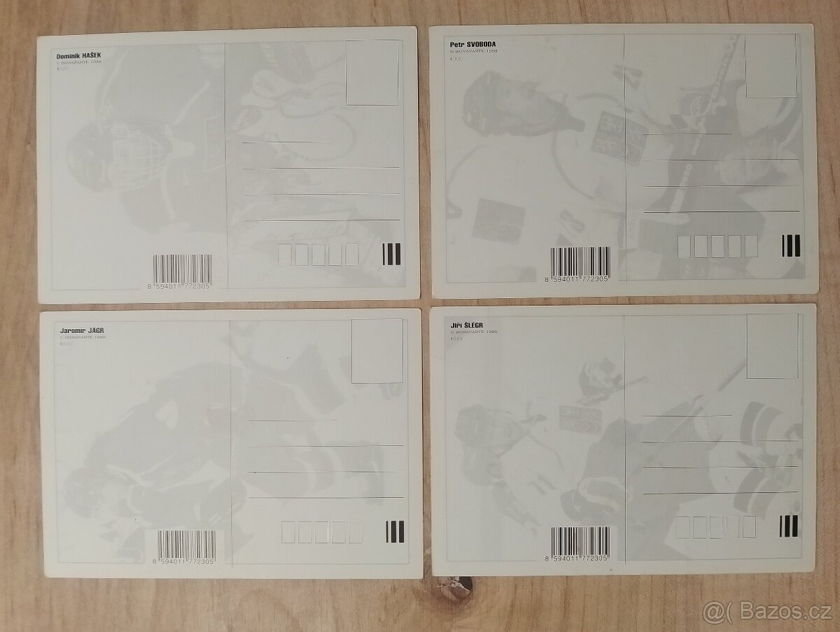 Nagano pohlednice hokej Jágr, Hašek, Šlégr, Svoboda - 6