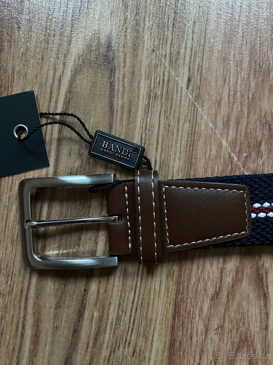 Nový pánský pružný opasek Bandi - modrý s pruhy, L/XL - 6