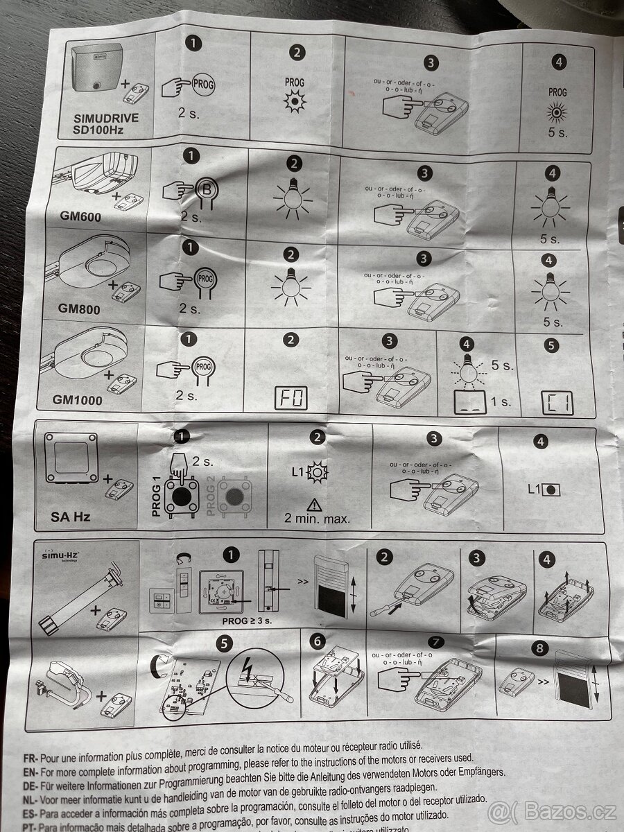 Dálkový ovladač na rolety a garážová vrata SIMU Control - 6