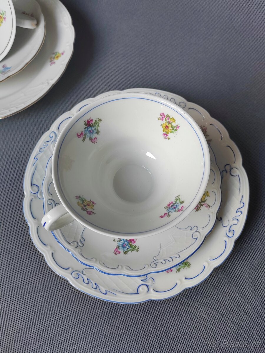Elegantní porcelánový čajový trio od Carl Alberti 1930-1953 - 6