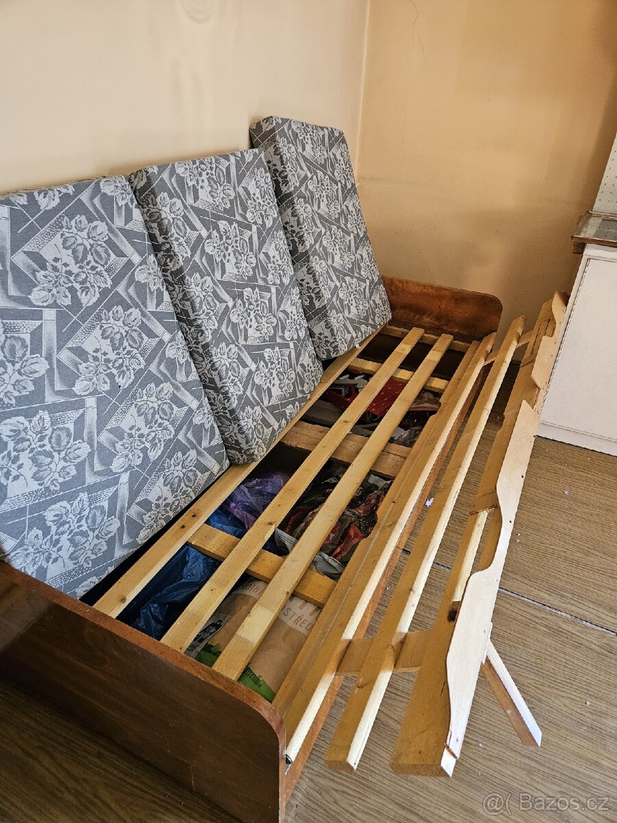 Rozkládací gauč, bez matrací - 6