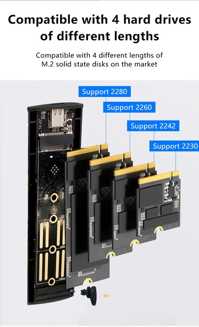 Externí box SSD NVMe M2 10 Gbps USB Typ C 3.1 - 6