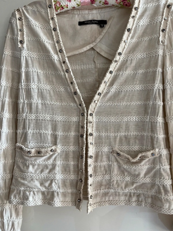 Letní plátěné šaty s bolérkem- Marc Aurel- 36-38 - 6