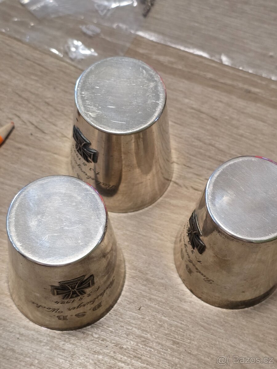 3x kalich z první světové války s železným křížem - 6