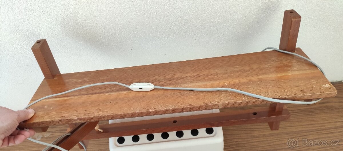 Lampa s poličkou nebo polička s lampou retro 200,- Kč - 6