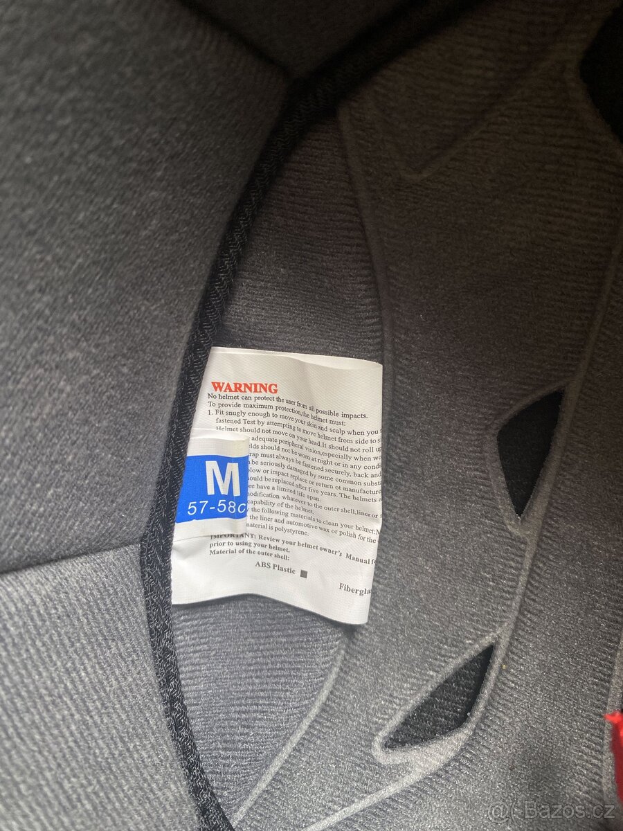 Přilba na moto otevřená Cassida Oxygen černá/matná vel M. - 6