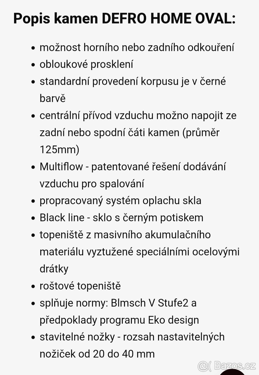 Krbová kamna Defro DH OVÁL 9,2kW - 6