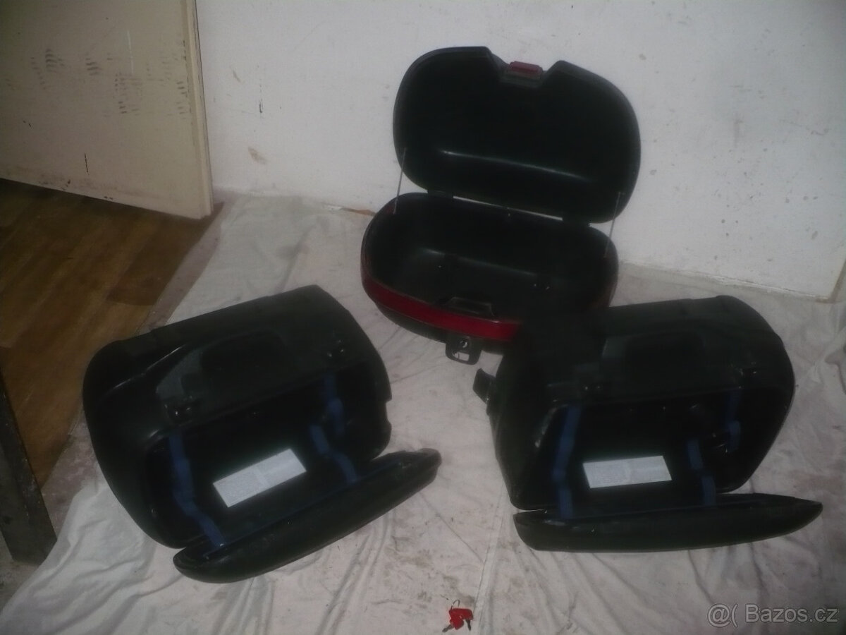 Motokufry Hepco-Becker+ nosič, držáky Monorack,tankvak.... - 6