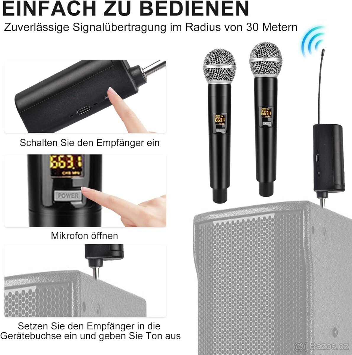 sada duálních bezdrátových mikrofonů - 6