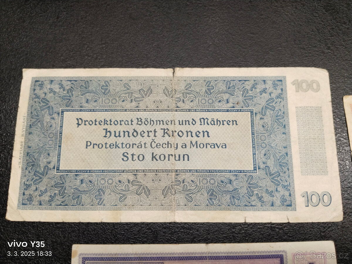 Bankovky Protektorát 1940 - 6