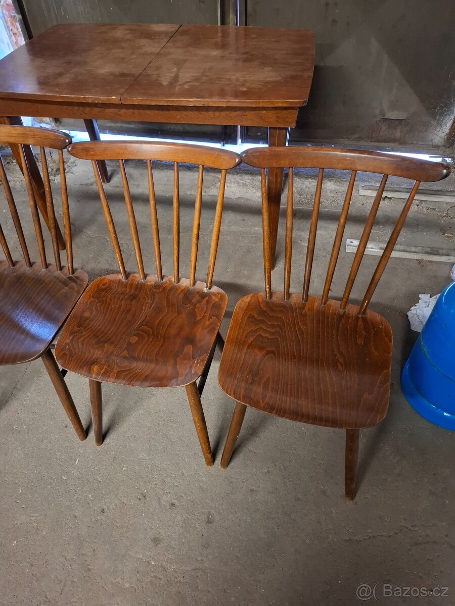 Židle Ton Ironica + stůl - 6