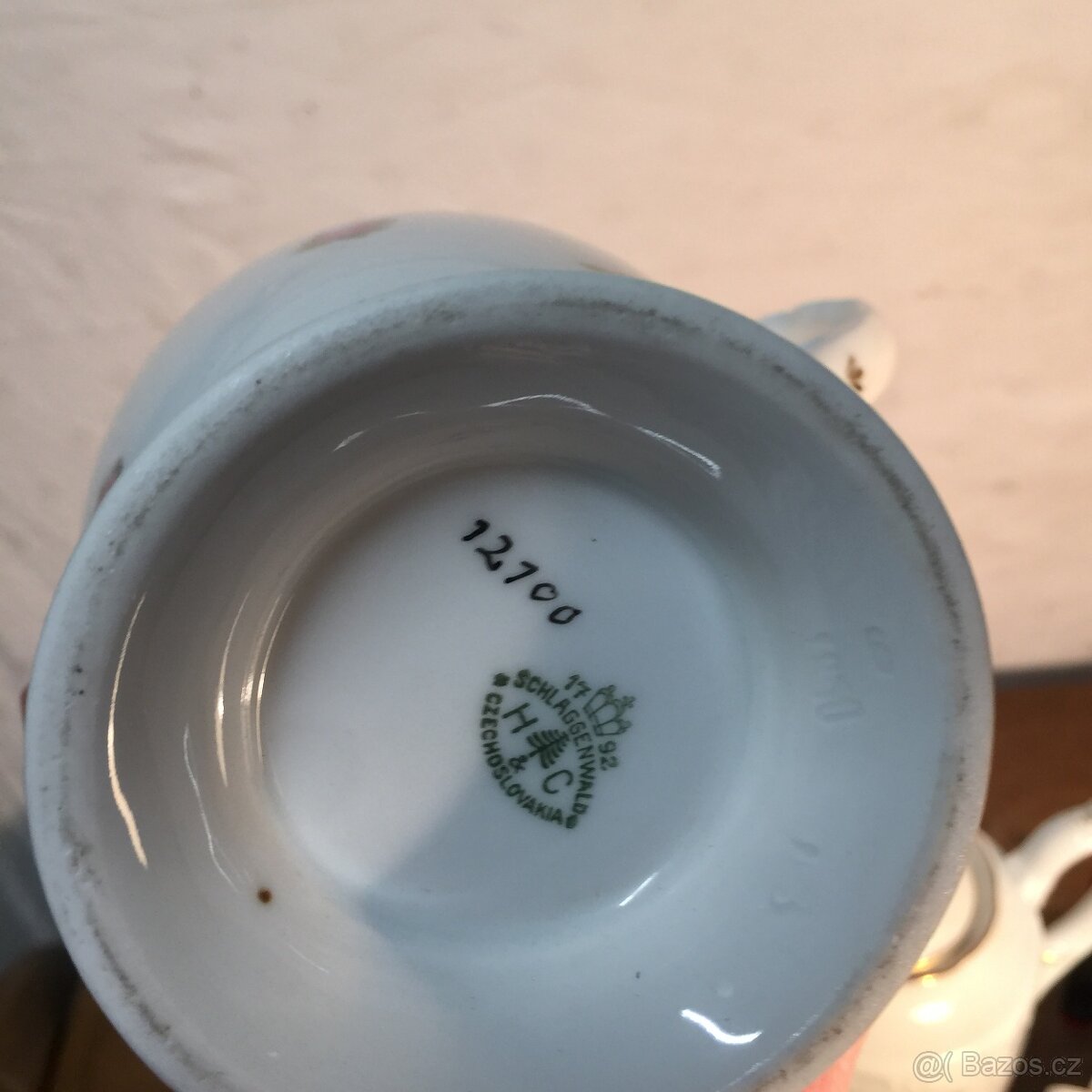 Stará konvice džbánek,cukřenka Schlaggenvald Slavkov - 6