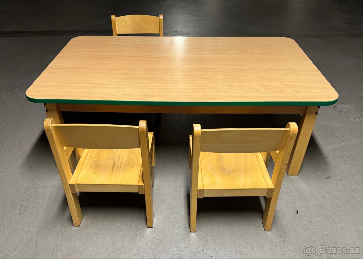 Dětský 1xstůl a 3xžidle - 6