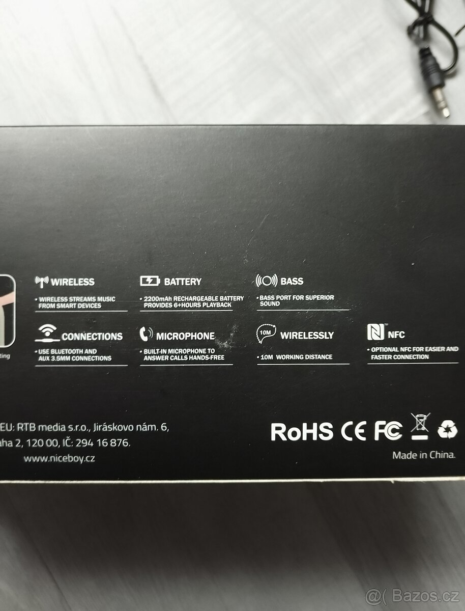 Přenosný reproduktor Niceboy Soundair, bílý - 6