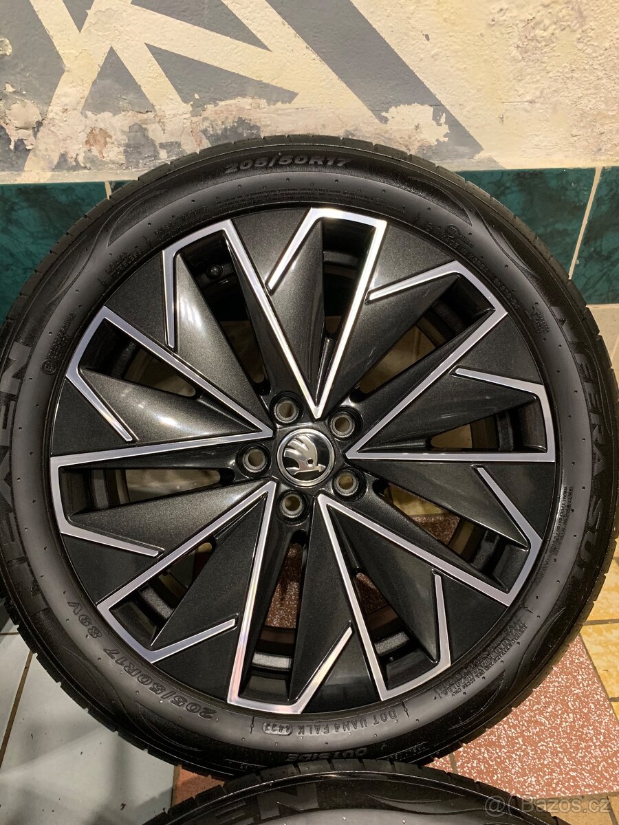 Alu kola Škoda SCALA R17 5X100 ZÁNOVNÍ LETNÍ PNEU 205/50 R17 - 6