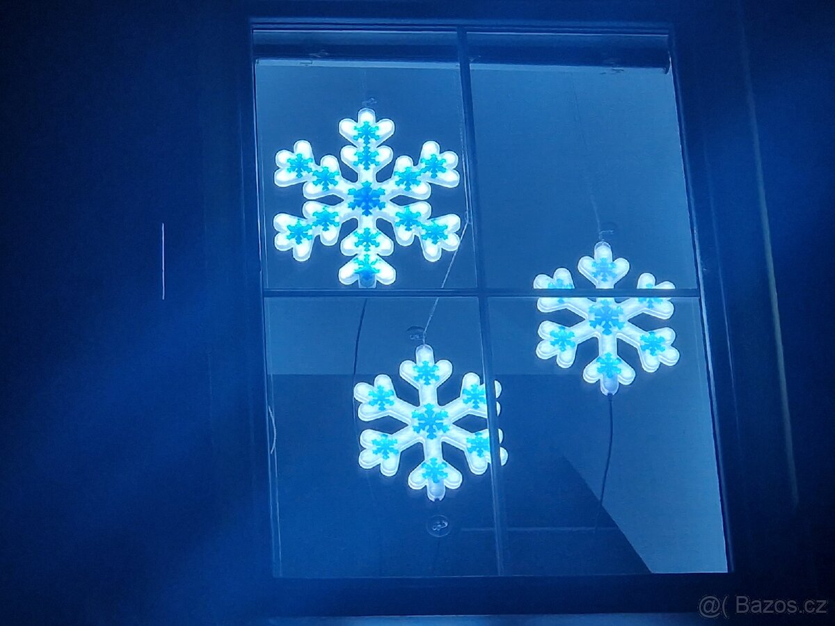 4x sada Led světla sněhová vločka - 6