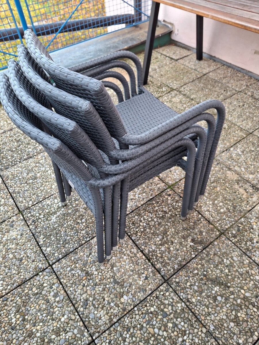 Ratanové židle 4 ks - 6