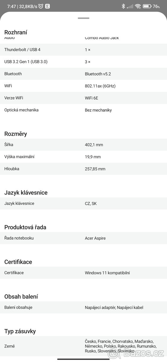 Notebook Acer Aspire 5 Steel gray (A517-53-760W) - 6