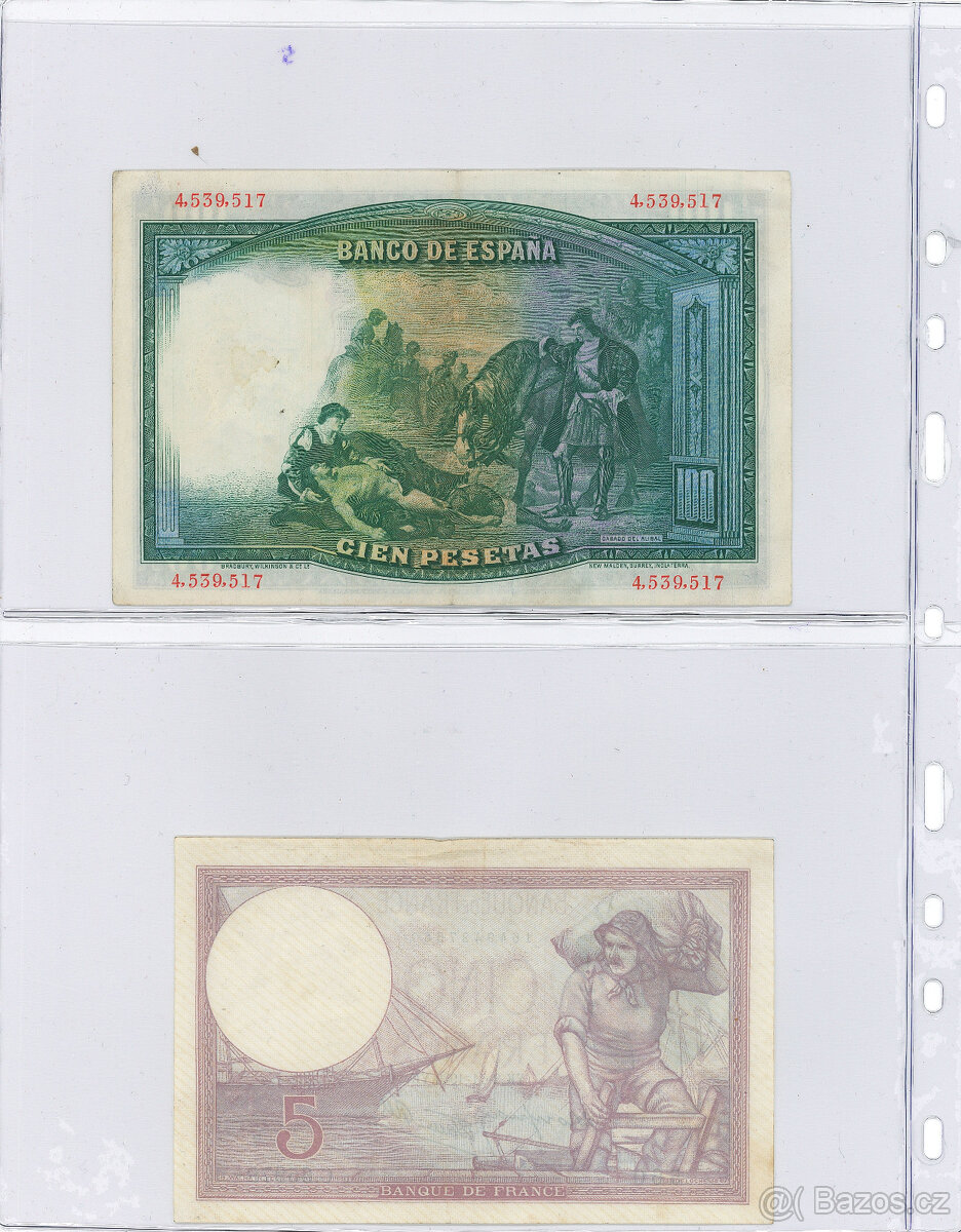 Plný šanon mix bankovek celý svět - Konvolut - sbírka - 6