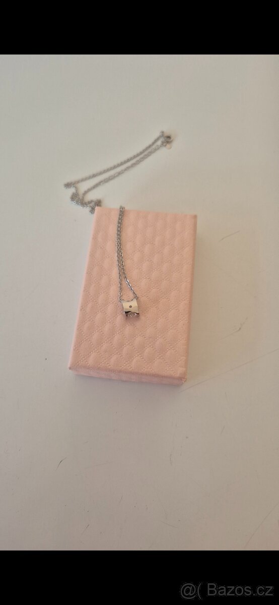 Stříbrný náhrdelník s moissanitem 1 ct - 6