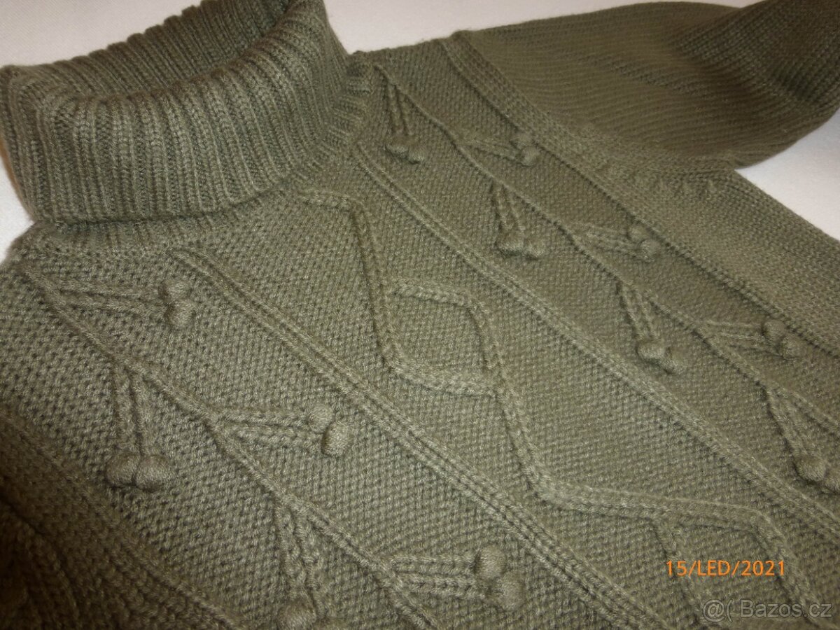 SVETR hnědý melír v. S- M // ROLÁK teplý v.M nenošený - 6