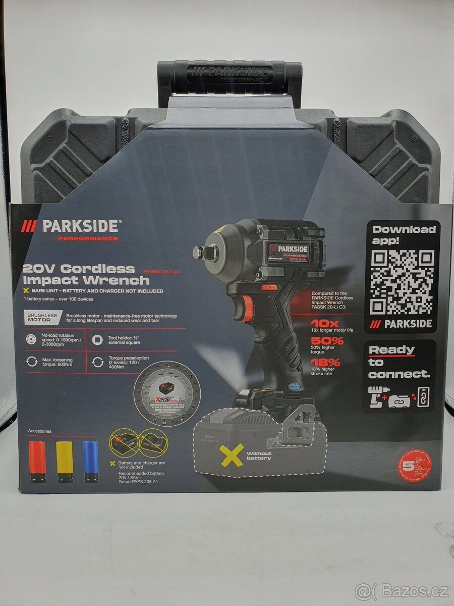 Zcela nový aku rázový utahovák Parkside Performance 600Nm - 6