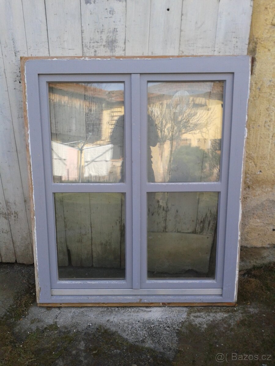 4 kusy - Dřevěné okno 111 x 132 cm - 6