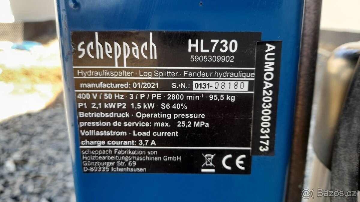 Štípačka na dřevo Scheppach 7T 400 V - 6