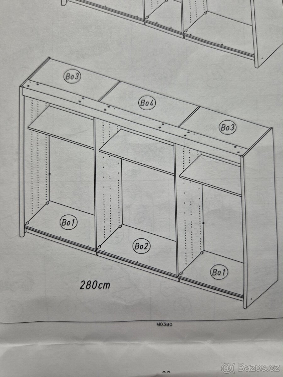 Šatní skříň TOP stav šířka 280 cm - 6