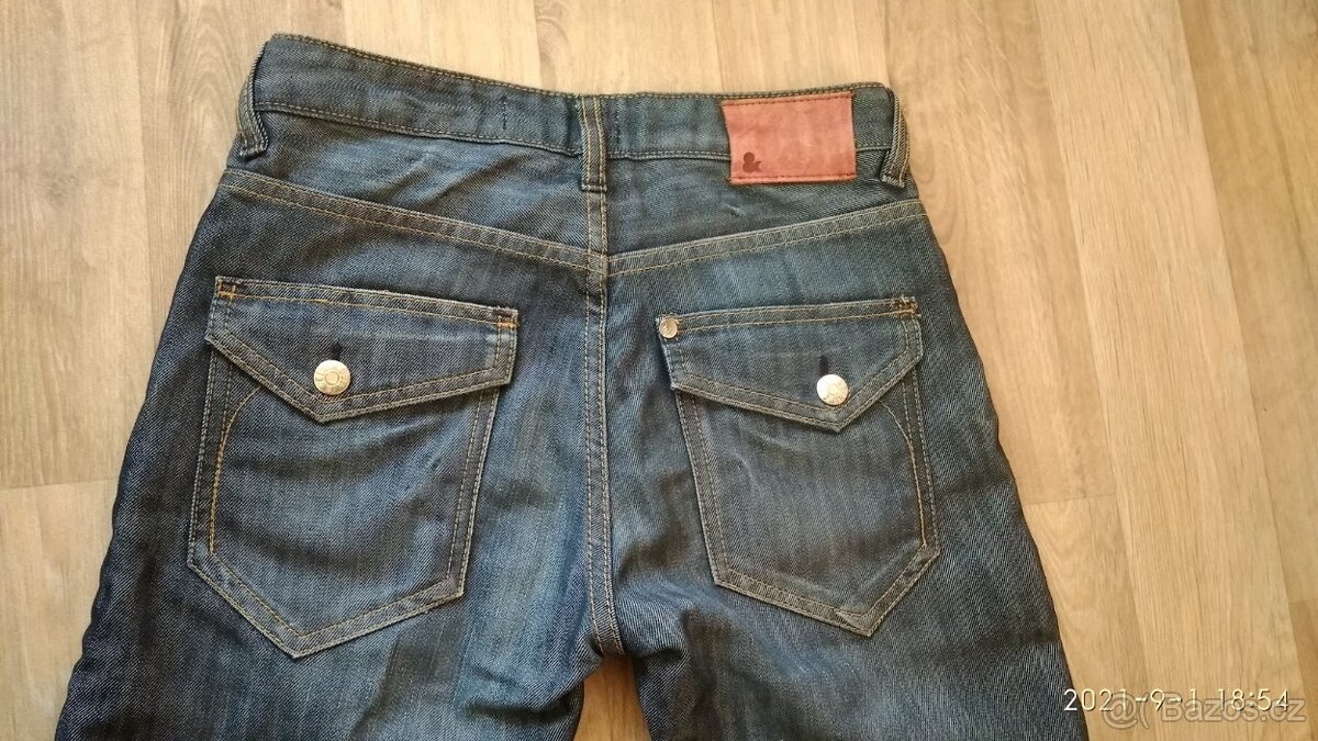 DŽÍNOVÉ 3/4 KRAŤASY FIT BRAGG vel.152 - 6