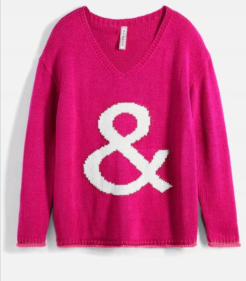 Růžový a modrý svetr bon Prix - 6