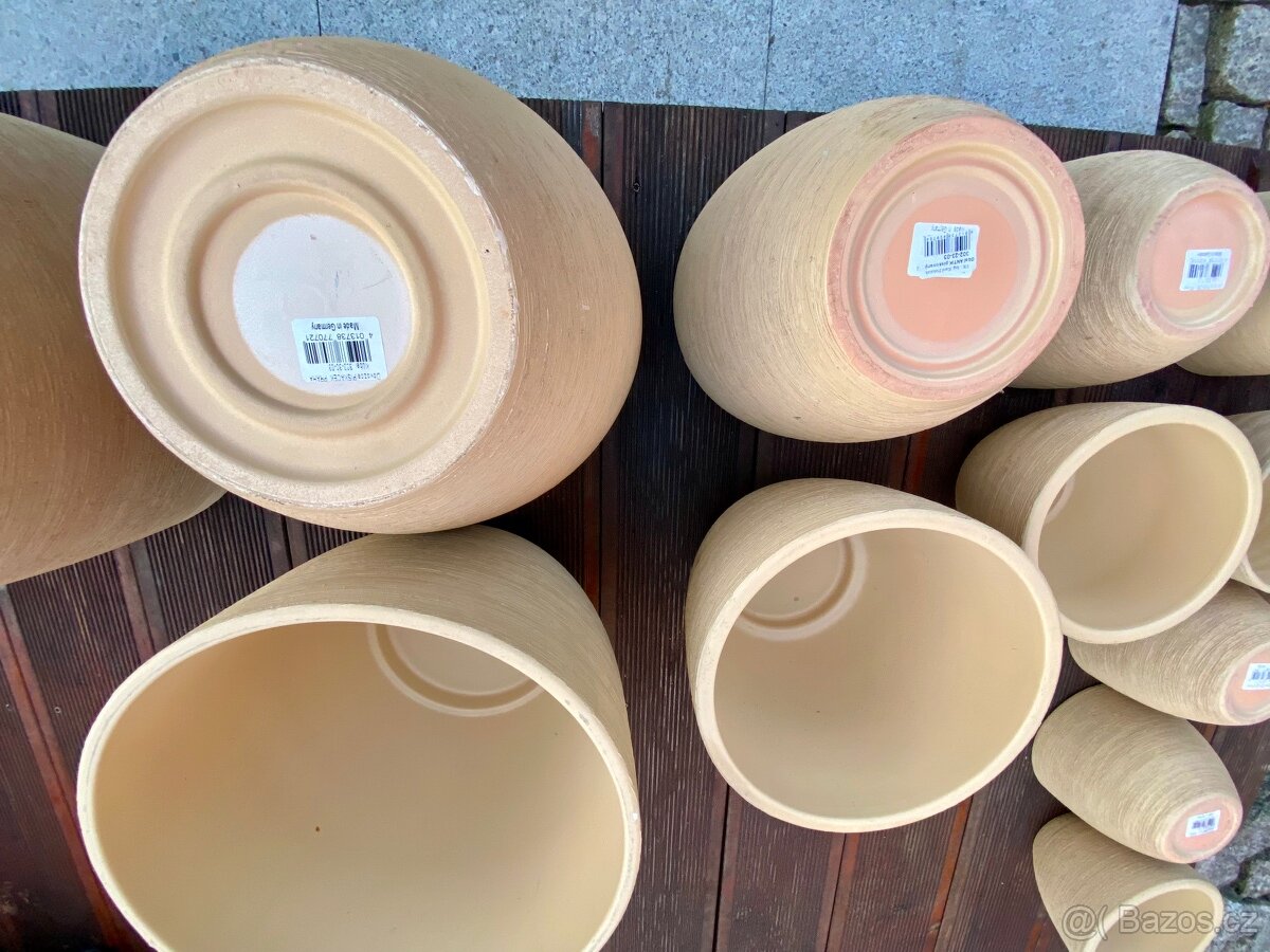 Keramik Obal na květináč, nové, komplet 16 ks - 6