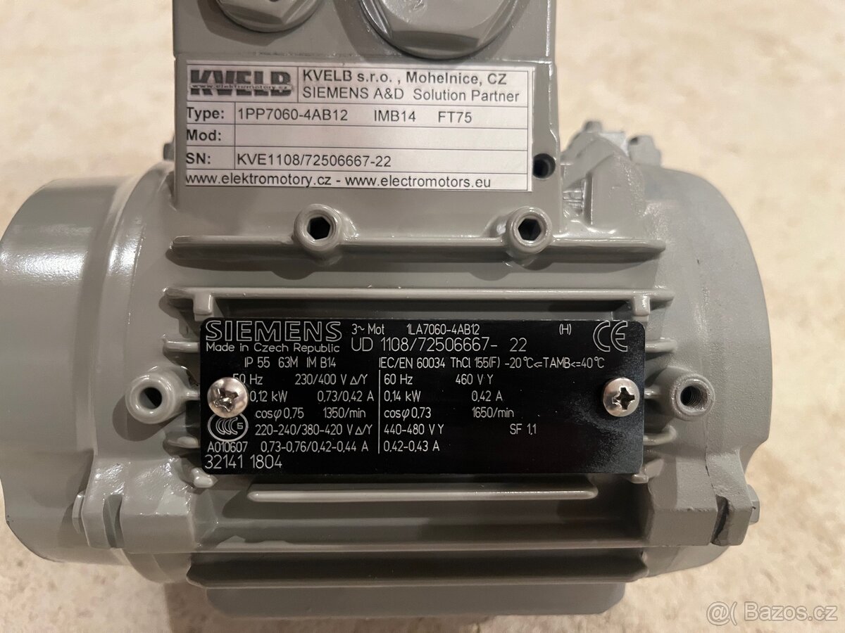 Elektromotor Siemens 0,12kw - 6