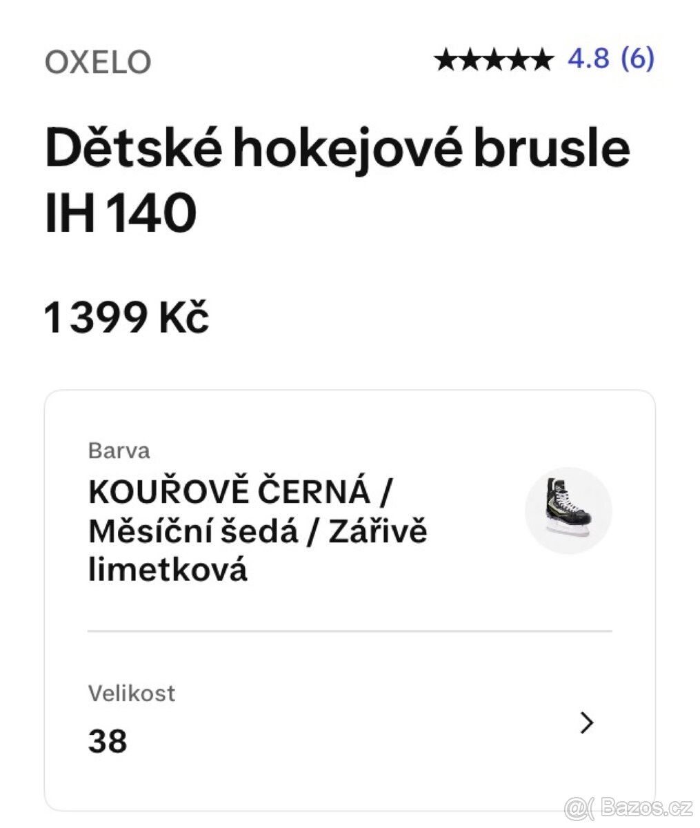Dětské hokejové brusle vel. 38. - 6