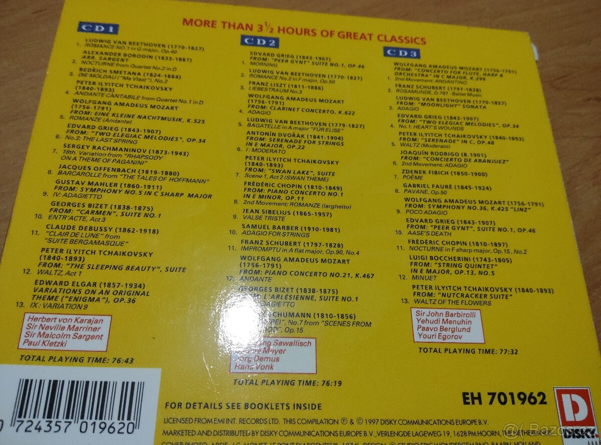 Cd - Great Classical Masterpieces 1 + 2 + další vážná hudba - 6