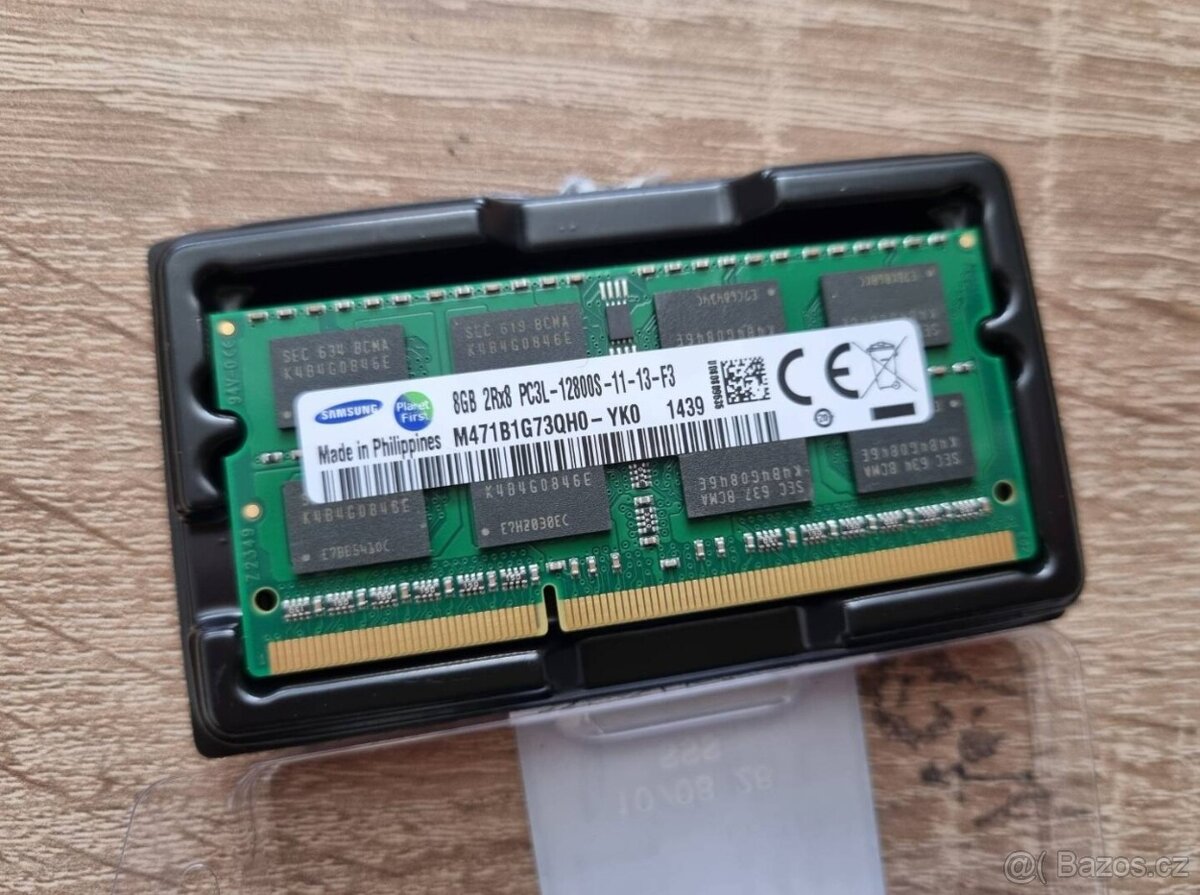 8GB DDR3L RAM SAMSUNG - nová 1600MHz 12800s - 6