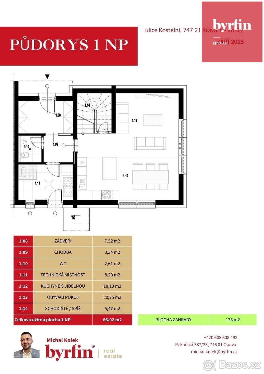 Prodej novostavby rodinného domu, 133 m2 se zahradou, pozeme - 6