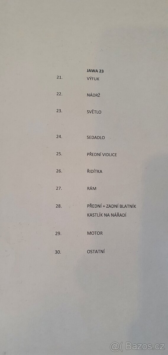 Jawa 50 pionýr sada šroubů 550, 555, 20, 21, 23 - 6