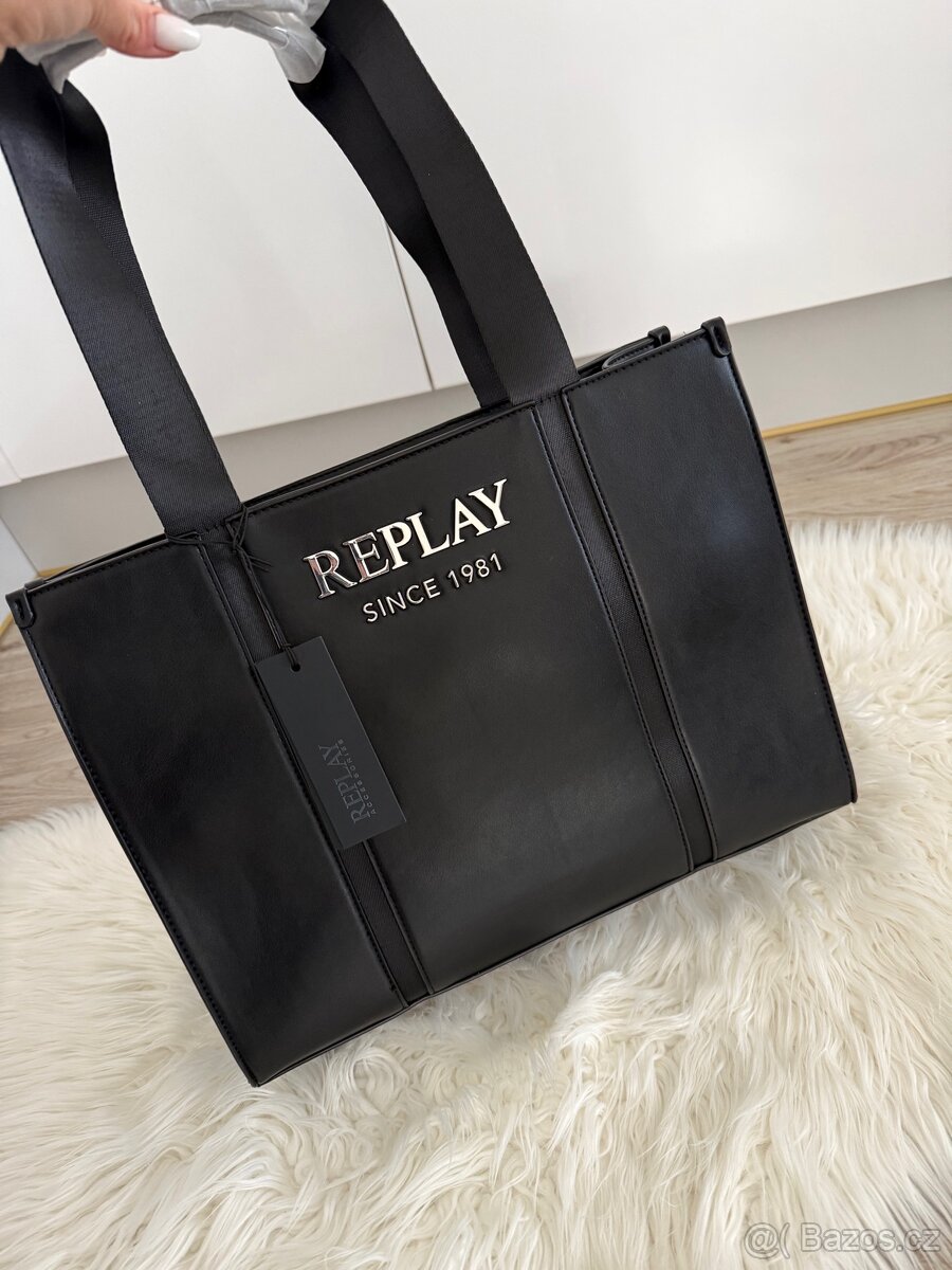 Černá, dámská kabelka Replay - 6