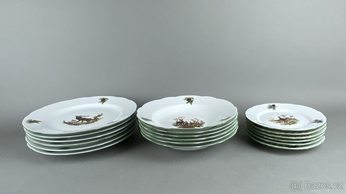 Porcelánová Talířová souprava, Myslivecká 18d. NOVÁ - 6
